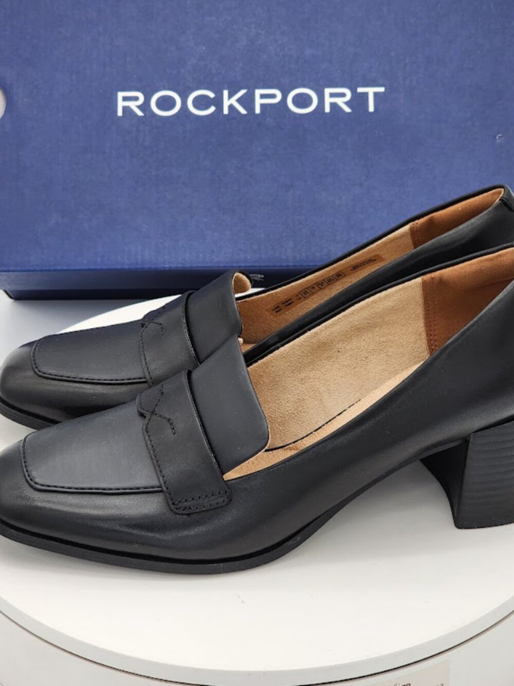 Rockport Violetta Black Penny Loafer Block Heel Pumps Women’s Size 9.5 - Picture 5 of 9